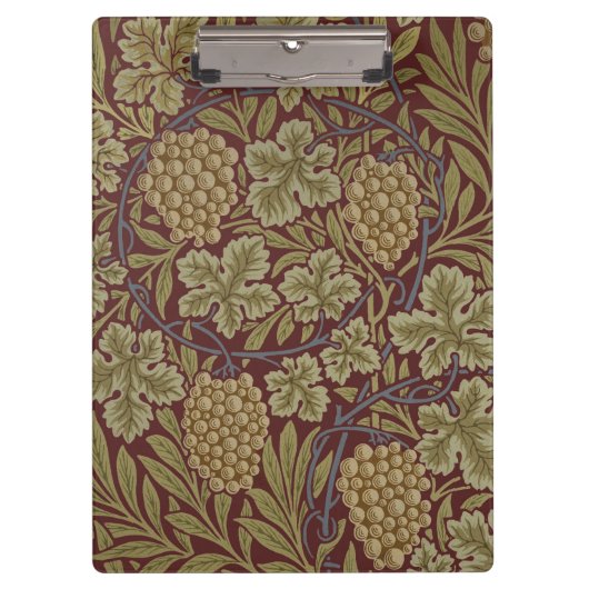 Porte-bloc Art de vigne rouge vert William Morris (Devant)