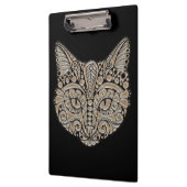 Porte-bloc Art déco or et chat de style égyptien noir (Gauche)