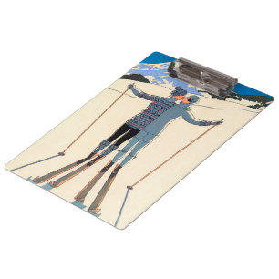 Porte-bloc Art Déco vintage, Amants dans la neige par George 