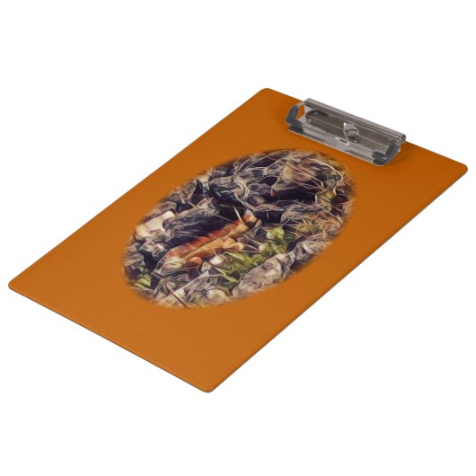 Porte-bloc Art du guana orange (Incliné)
