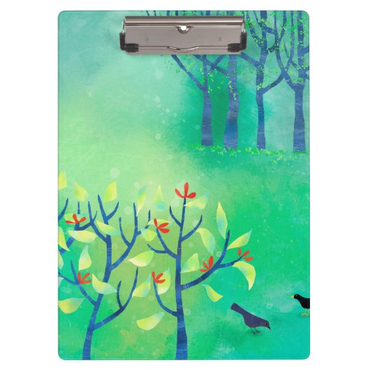 Porte-bloc Art du paysage vert moderne (Devant)