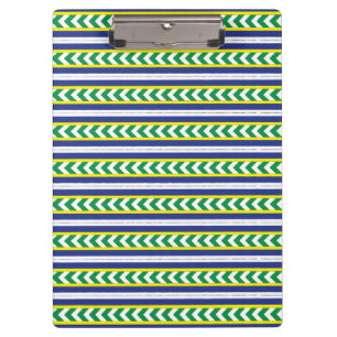 Porte-bloc Art folklorique letton vert et bleu letton