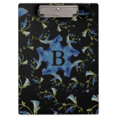 Porte-bloc Art fractal bleu et noir Sage (Devant)