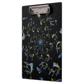 Porte-bloc Art fractal bleu et noir Sage (Gauche)