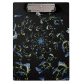 Porte-bloc Art fractal bleu et noir Sage (Devant)