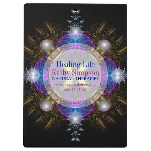 Porte-bloc Art fractal guérison Porte - bloc d'entreprise (Dos)