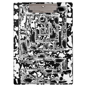 Porte-bloc Art géométrique noir et blanc 25