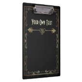 Porte-bloc Art Nouveau doré sur Carnet noir (Swatch)