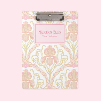 Porte-bloc Art Nouveau Féminin Fleur Rose Entreprise