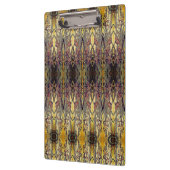 Porte-bloc Art nouveau iris motif or bronze rouge élégant (Gauche)