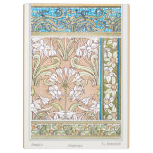 Porte-bloc Art nouveau jonquille Verneui textile floral art (Dos)