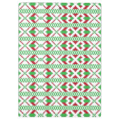 Porte-bloc Art populaire ethnique letton vert et rouge tribal (Dos)