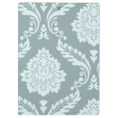 Porte-bloc Art Rococo Damassé I Bleu Canard + Turquoise (Dos)