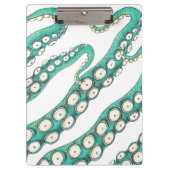 Porte-bloc Art turquoise Kraken Octopus Tentacles Ink (Devant)