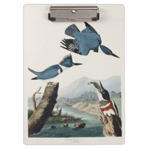 Porte-bloc Art vintage d'oiseau martin-pêcheur à ceinture d'A