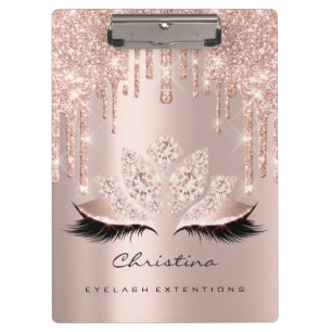 Porte-bloc Artiste de maquillage Brown Lashes de cire Étince