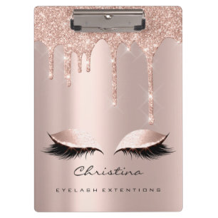 Porte-bloc Artiste de maquillage Brown Lashes de cire Étince