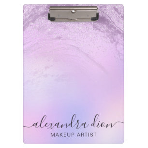 Porte-bloc Artiste de maquillage en marbre à l'ombre de viol