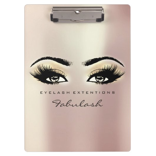 Porte-bloc Artiste maquillage Studio Brown Lashes Champaigne (Devant)