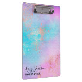 Porte-bloc Artiste rose moderne de maquillage d'aquarelle en (Swatch)