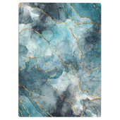 Porte-bloc Artsy Abstrait Ink Gold Parties scintillant Nom et (Dos)