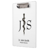 Porte-bloc Asclepius Médicale professionnel Simple Noir Blanc (Gauche)