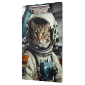 Porte-bloc Astronaute de chat gris dans l'espace (Gauche)