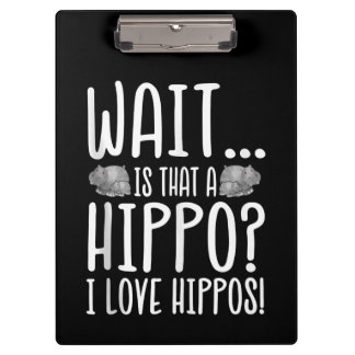 Porte-bloc Attends, C'Est Un Hippo ? J'Aime Les Hippopotames
