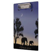 Porte-bloc Aube africaine - éléphants (Gauche)