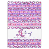 Porte-bloc Aubrey nom signifiant coeur doodles porte - bloc (Dos)