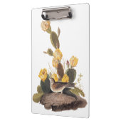 Porte-bloc Audubon Vesper Sparrow et Prickly Pear Cactus (Gauche)