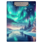Porte-bloc aurora borealis/Noël/hiver (Devant)