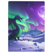 Porte-bloc Aurora Peaks – Fantasy Dragon Night Sky Desk Mat (Dos)