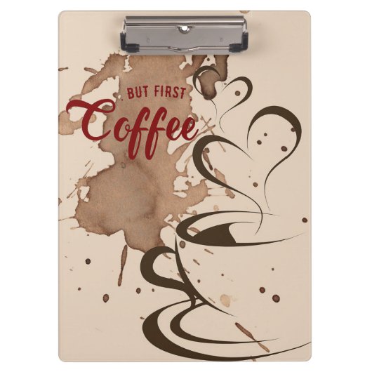 Porte-bloc Auteur De Café Mais Premier Café (Devant)