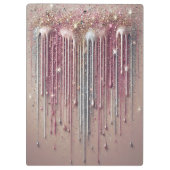 Porte-bloc aux cils rose pailleté (Dos)