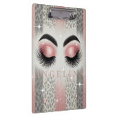 Porte-bloc aux cils rose pailleté (Swatch)