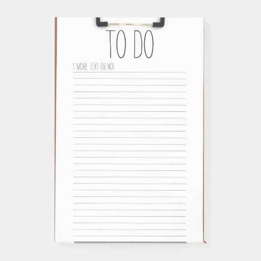 Porte - bloc avec note Post-it® en papier lin (Devant)