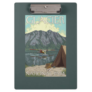 Porte-bloc Avion de Bush et pêche - parc national de glacier,