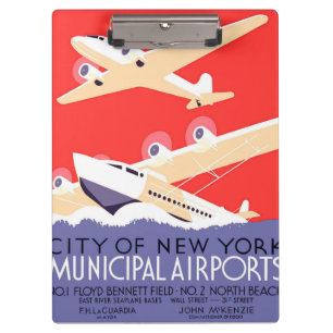 Porte-bloc Avion en vol vintage WPA coloré