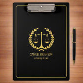 Porte-bloc Avocat élégant Classy Black & Gold