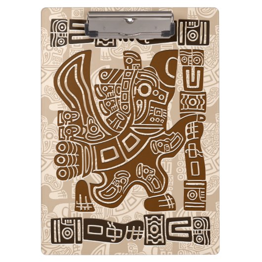 Porte-bloc Aztec Eagle Guerrier Tribal Art antique (Devant)