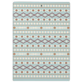 Porte-bloc Aztec Formes Motif Rusts Crème Turquoise-Bleu (Dos)