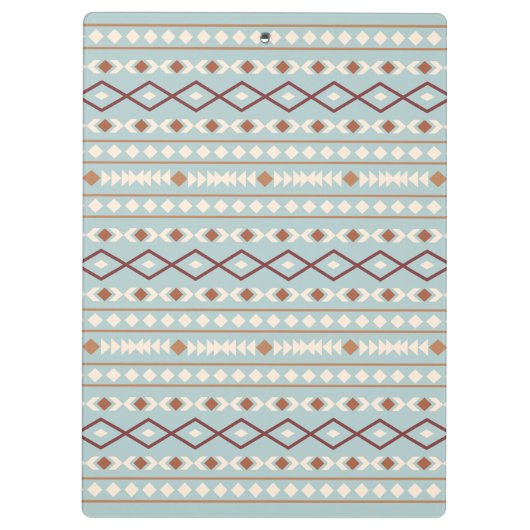 Porte-bloc Aztec Formes Motif Rusts Crème Turquoise-Bleu (Dos)