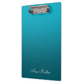 Porte-bloc Azure Dark Turquoise Gradient Professeur personnal (Gauche)