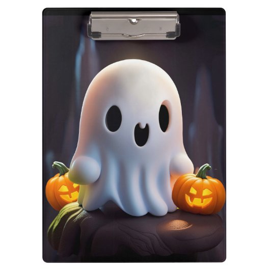 Porte-bloc Baby Ghost Déplaisant mignon caractère Halloween (Devant)