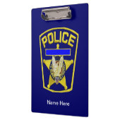 Porte-bloc Badge de police Porte - bloc acrylique personnalis (Gauche)