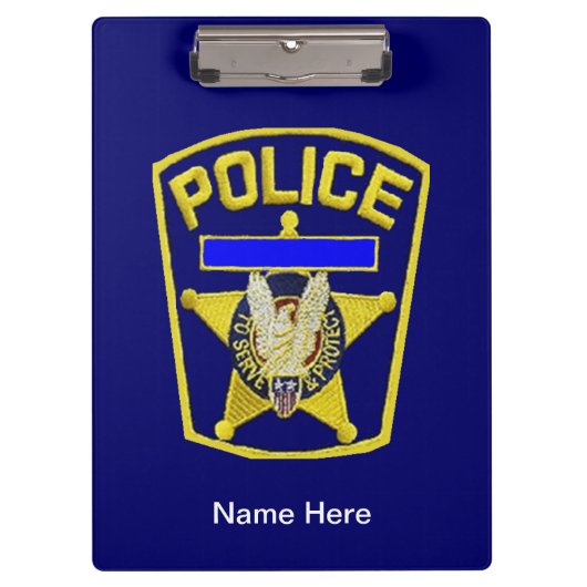 Porte-bloc Badge de police Porte - bloc acrylique personnalis (Devant)