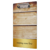 Porte-bloc Badge en or rétro Basse Bambou Texture Motif Clip (Gauche)