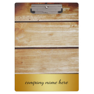 Porte-bloc Badge en or rétro Basse Bambou Texture Motif Clip