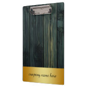 Porte-bloc Badge en or rétro Basse Bambou Texture Motif Clip (Gauche)